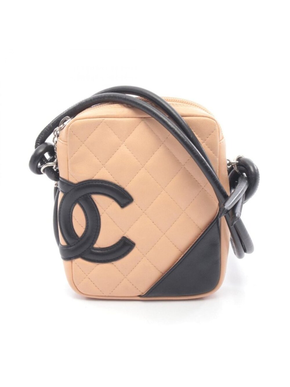 Chanel Shoulder Bag Cambon Beige Black